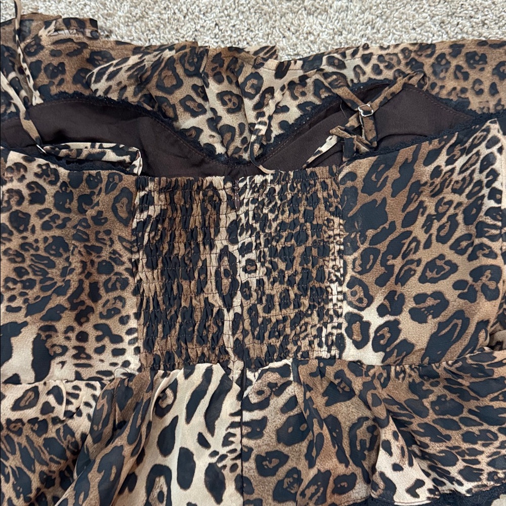 Vici Leopard Print Maxi Dress in Brown - Picture 8 of 8
